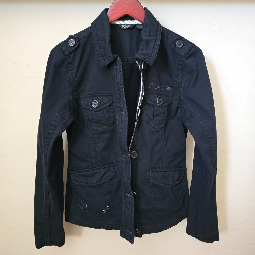 Fox Riders Company Black Utility Streetwear Jacket Medium - Picture 4 of 15